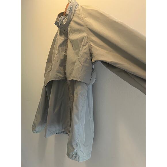 Vintage Woolrich Full Zip Windbreaker w Hidden Hood Gray Size Medium JJ - Picture 3 of 9